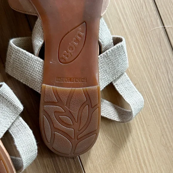 Born Coco Flats Brown Beige Leather Slingback Flats Shoes Womens Size 9 - Picture 8 of 10